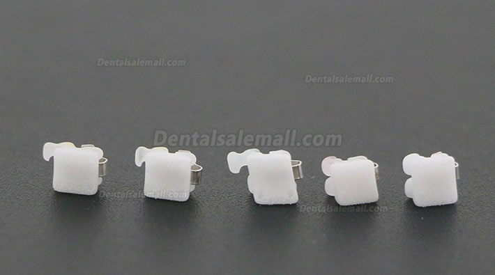 1Box Dental Orthodontic Self-ligating Ceramic Brackets Braces Roth 022 345 Hooks